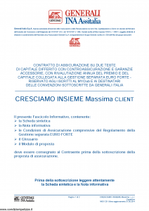 Generali Ina Assitalia - Cresciamo Insieme Massima Client - Modello midv231 Edizione 31-05-2014 [60P]