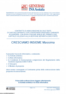 Generali Ina Assitalia - Cresciamo Insieme Massima - Modello midv229 Edizione 31-05-2014 [64P]