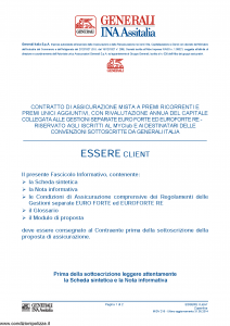 Generali Ina Assitalia - Essere Client - Modello midv216 Edizione 31-05-2014 [62P]