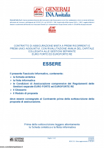 Generali Ina Assitalia - Essere - Modello midv215 Edizione 31-05-2014 [62P]