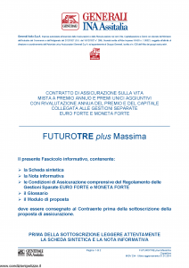 Generali Ina Assitalia - Futuro Tre Plus Massima - Modello midv234 Edizione 01-01-2014 [66P]