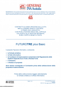 Generali Ina Assitalia - Futuro Tre Plus Plus Basic - Modello midv233 Edizione 31-05-2014 [66P]