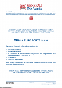 Generali Ina Assitalia - Ottima Euro Forte Client - Modello midv232 Edizione 01-01-2014 [40P]