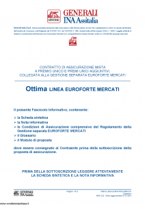 Generali Ina Assitalia - Ottima Linea Euroforte Mercati - Modello midv222 Edizione 01-01-2014 [46P]