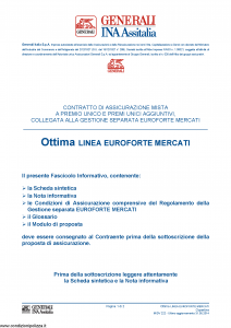 Generali Ina Assitalia - Ottima Linea Euroforte Mercati - Modello midv222 Edizione 31-05-2014 [46P]