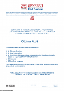 Generali Ina Assitalia - Ottima Plus - Modello midv235 Edizione 01-01-2014 [40P]