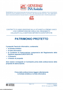 Generali Ina Assitalia - Patrimonio Protetto - Modello midv220 Edizione 31-05-2014 [40P]