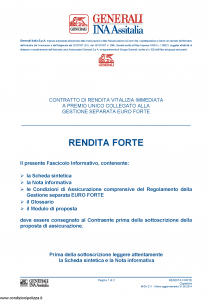 Generali Ina Assitalia - Rendita Forte - Modello midv211 Edizione 31-05-2014 [30P]