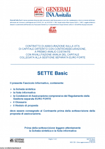 Generali Ina Assitalia - Sette Basic - Modello midv-205 Edizione 31-05-2014 [56P]