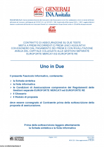 Generali Ina Assitalia - Uno In Due - Modello midv-225 Edizione 31-05-2014 [64P]