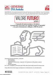 Generali Ina Assitalia - Valore Futuro Plan - Modello midv-237 Edizione 09-12-2013 [108P]