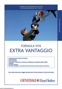 Generali Lloyd Italico - Formula Vita Extra Vantaggio - Modello s11l-200 Edizione 01-2014 [34P]
