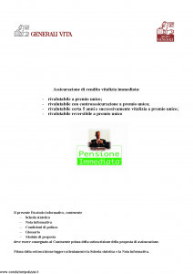 Generali Vita - Pensione Immediata - Modello gvpi Edizione 03-2006 [42P]