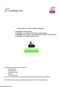 Generali Vita - Pensione Immediata - Modello gvpi Edizione 12-2005 [42P]