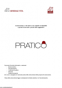 Generali Vita - Pratico - Modello gvprat Edizione 01-12-2005 [54P]