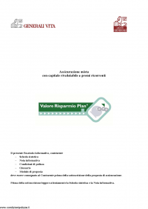 Generali Vita - Valore Risparmio Plan - Modello gvripl Edizione 12-2005 [54P]