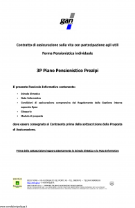 Groupama - 3P Piano Pensionistico Prealpi - Modello 150298 Edizione 03-2006 [49P]