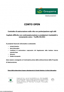 Groupama - Conto Open - Modello 160293-1 Edizione 03-2008 [24P]