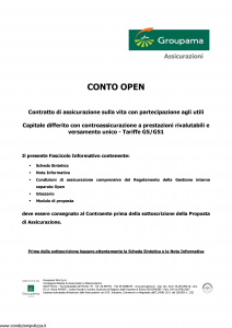 Groupama - Conto Open - Modello 160293-1 Edizione 05-2006 [24P]