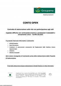 Groupama - Conto Open - Modello 160293-1 Edizione 12-2007 [24P]