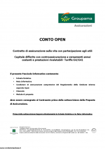 Groupama - Conto Open - Modello 160293 Edizione 03-2007 [27P]