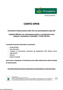 Groupama - Conto Open - Modello 160293 Edizione 05-2006 [27P]