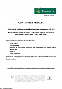 Groupama - Conto Vita Prealpi - Modello 150313-1 Edizione 03-2009 [23P]