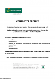 Groupama - Conto Vita Prealpi - Modello 150313-1 Edizione 03-2010 [23P]
