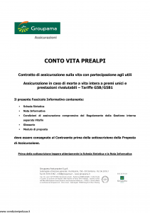 Groupama - Conto Vita Prealpi - Modello 150313 Edizione 03-2010 [23P]