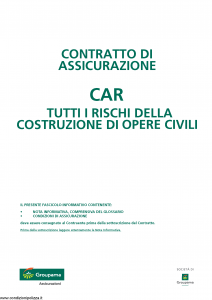 Groupama - Contratto Di Assicurazione Car - Modello 17.01-cg Edizione 12-2010 agg 09-2015 [20P]