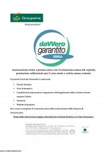 Groupama - Davvero Garantito Cedola - Modello 150526 Edizione 03-2010 [32P]