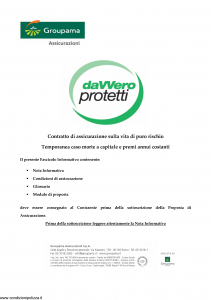 Groupama - Davvero Protetti - Modello 150419 Edizione 12-2010 [20P]