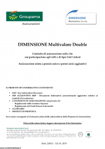 Groupama - Dimensione Multivalore Double - Modello 220415 Edizione 01-2019 [84P]