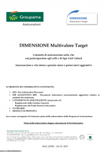 Groupama - Dimensione Multivalore Target - Modello 220382 Edizione 01-2019 [63P]