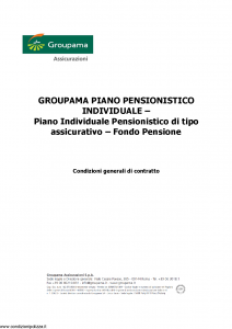 Groupama - Groupama Piano Pensionistico Individuale - Modello 150270-2 Edizione 04-2012 [27P]