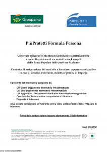 Groupama - Piu' Protetti Formula Persona - Modello 220353c Edizione 01-2019 [44P]