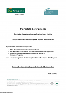 Groupama - Piu' Protetti Serenamente - Modello 220164c Edizione 01-2019 [27P]