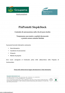 Groupama - Piu' Protetti Step&Stock - Modello 240209 Edizione 31-05-2018 [25P]