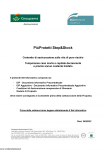 Groupama - Piu' Protetti Step E Stock - Modello 240209c Edizione 01-2019 [28P]