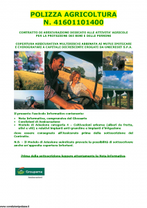 Groupama - Polizza Agricoltura 41601101400 Coltivazioni Arboree - Modello 150148I Edizione 10-2014 [35P]