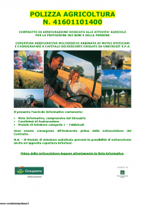 Groupama - Polizza Agricoltura 41601101400 Fabbricati - Modello 150148I Edizione 05-2013 [40P]