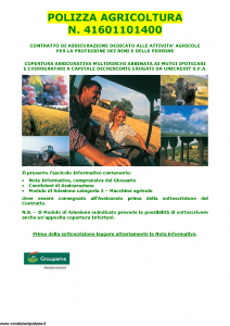 Groupama - Polizza Agricoltura 41601101400 Macchine Agricole - Modello 150148I Edizione 05-2015 [35P]