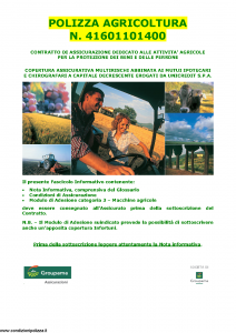 Groupama - Polizza Agricoltura 41601101400 Macchine Agricole - Modello 150148I Edizione 10-2011 [35P]