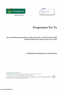 Groupama - Programma Per Te - Modello 220267-b Edizione 07-2015 [25P]