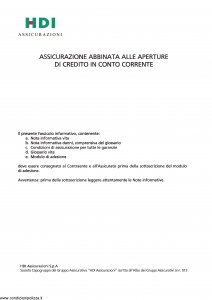 Hdi - Assicurazione Credito In Conto Corrente - Modello ficc_062013 Edizione 20-06-2013 [34P]