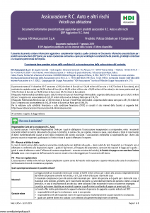 Hdi - Polizza Globale Per Il Camperista Dip Aggiuntivo - Modello a3054 Edizione 01-2019 [8P]