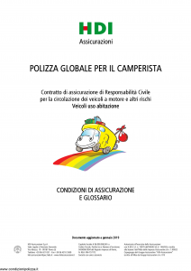 Hdi - Polizza Globale Per Il Camperista - Modello a3064 Edizione 01-2019 [34P]