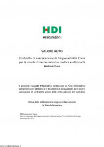 Hdi - Valore Auto - Modello a3001 Edizione 07-2016 [116P]