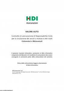 Hdi - Valore Auto - Modello a3002 Edizione 07-2016 [108P]