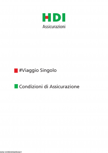 Hdi - Viaggio Singolo - Modello p5771 Edizione 01-2019 [30P]